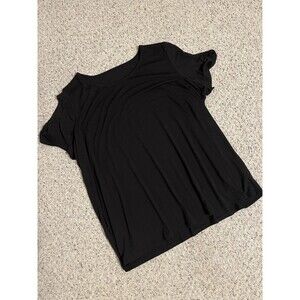 2X Black Women’s Blouse Night Shirt